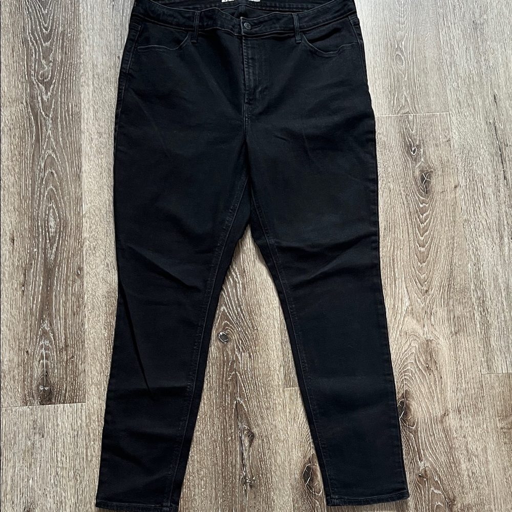 Old Navy Women's High Rise WOW Black Skinny Jeans EUC